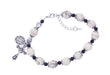 BR368 White Howolite & Black Crystal Beads with Adjustable Links - McVan