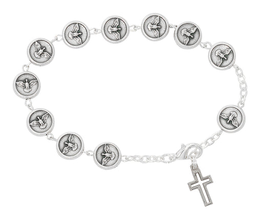 BR386 METAL HOLY SPIRIT ROSARY BRACELET DELUXE BOX - McVan