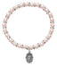 BR39 Pink Baby Stretch Bracelet and Pewter Medal Boxed - McVan