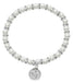 BR46 White Baby Stretch Bracelet and Sterling Angel Boxed - McVan
