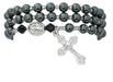 BR643C Hematite Twistable Rosary Bracelet Carded - McVan
