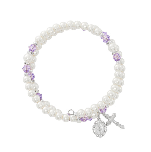 BR7AM June Amethyst Crystal and Pearl Beads, Boxed - McVan