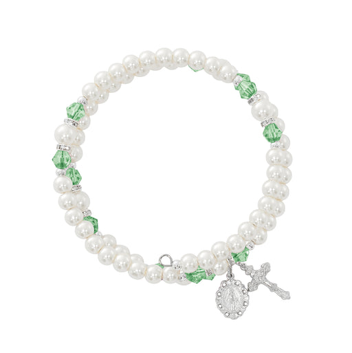 BR7PE August Peridot Crystal and Pearl Beads, Boxed - McVan