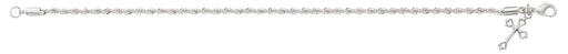 BR871 Rhodium Rope Bracelet Boxed - McVan
