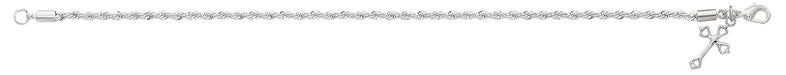 BR871 Rhodium Rope Bracelet Boxed - McVan