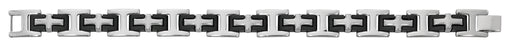BR890 Men's Stainless Steel and Rubber Bracelet, Boxed - McVan