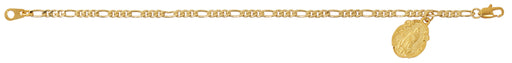 BR95 GOLD TONE FIGARO GUADALUPE BRACELET DELUXED BOXED - McVan