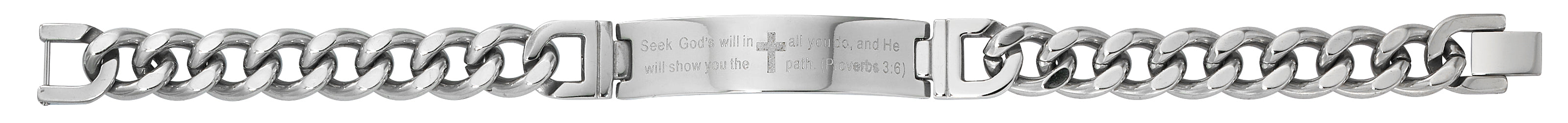 BR970 Men's Stainless Chain with Script Boxed - McVan