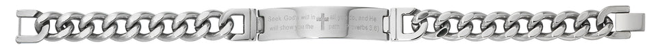 BR970 Men's Stainless Chain with Script Boxed - McVan