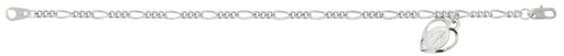 BR97 7.5" IMIT RHODIUM FIGARO MIRACULOUS ADULT BRACELET DELUXE BOXED - McVan