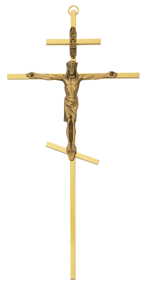 C510-M29G 10 in Brass Greek Crucifix Boxed - McVan