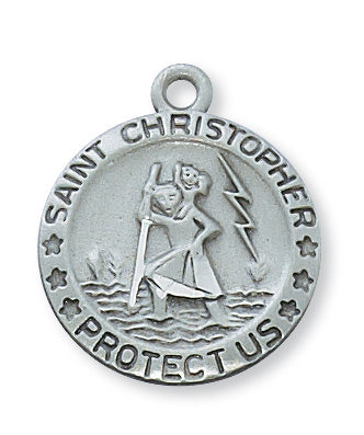 D313 Pewter Christopher Medal boxed - McVan