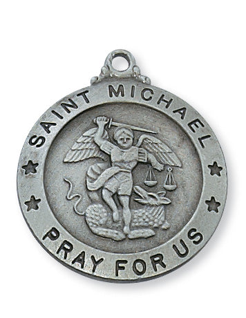 D575MK Pewter St. Michael Pendant - McVan