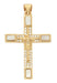 H103 18K Gold over Copper Genuine Mother of Pearl Crucifix on 18"  chain boxed - McVan