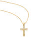 H105 18K Gold over Copper Crucifix with CZ stones on 18"  chain boxed - McVan