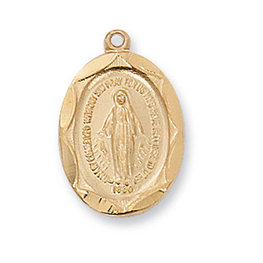 H1603MI Gold-tone plated Pewter Miraculous Pendant - McVan