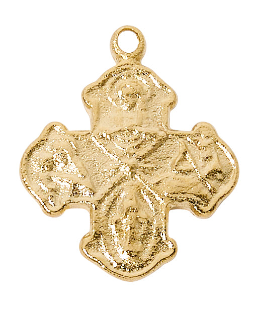 H28 Gold-tone plated Pewter 4-way Pendant - McVan