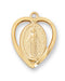 H426MI Gold-tone plated Pewter Miraculous Pendant - McVan