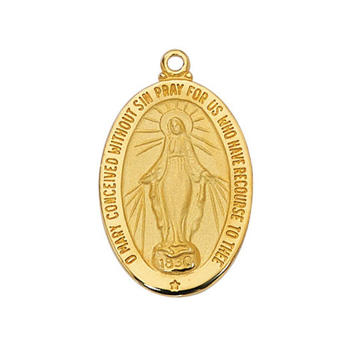 H461MI Gold-tone plated Pewter Miraculous Pendant - McVan