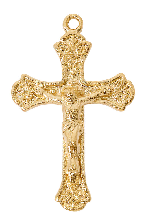 H5002S Gold-tone plated Pewter Crucifix Pendant - McVan