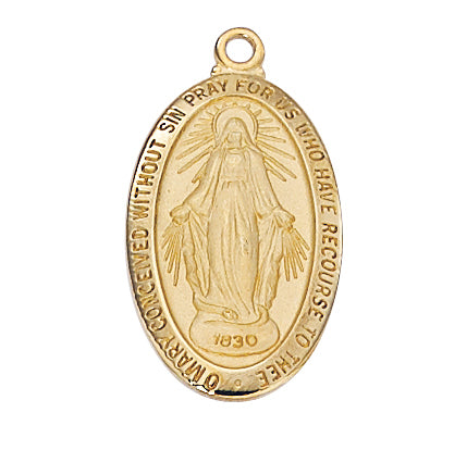 H500MI Gold-tone plated Pewter Miraculous Pendant - McVan