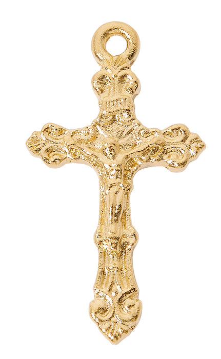 H5020 Gold-tone plated Pewter Crucifix Pendant - McVan