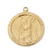 H515CH Gold-tone plated Pewter St. Christopher Pendant - McVan