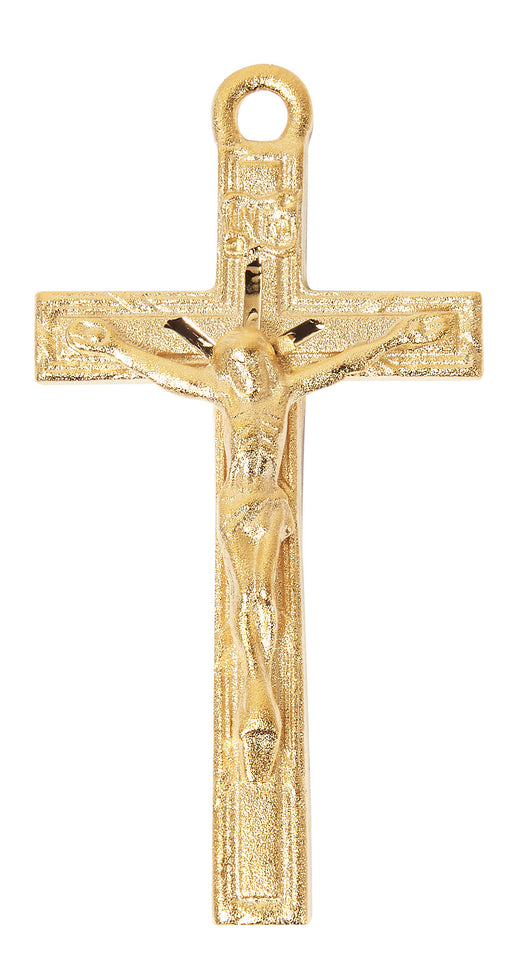 H6032 Gold-tone plated Pewter Crucifix Pendant - McVan