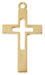 H617 Gold-tone plated Pewter Cross Pendant - McVan