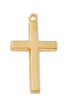 H7001 Gold-tone plated Pewter Cross Pendant - McVan