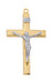 H7021 Gold-tone plated Pewter Crucifix Pendant - McVan