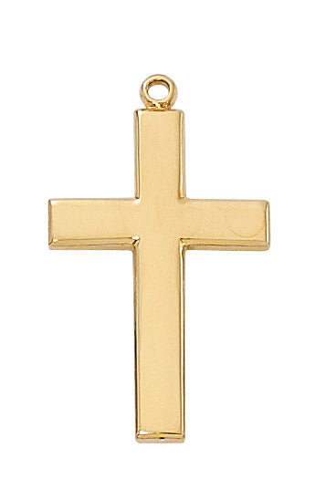 H7024 Gold-tone plated Pewter Cross Pendant - McVan