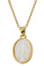 H780 18K Gold over Copper Genuine Mother of Pearl on 20" Figaro chain boxed - McVan