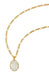 H781 18K Gold over Copper Genuine Mother of Pearl on 16-18"  chain boxed - McVan
