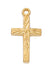 H8001 Gold-tone plated Pewter Cross Pendant - McVan