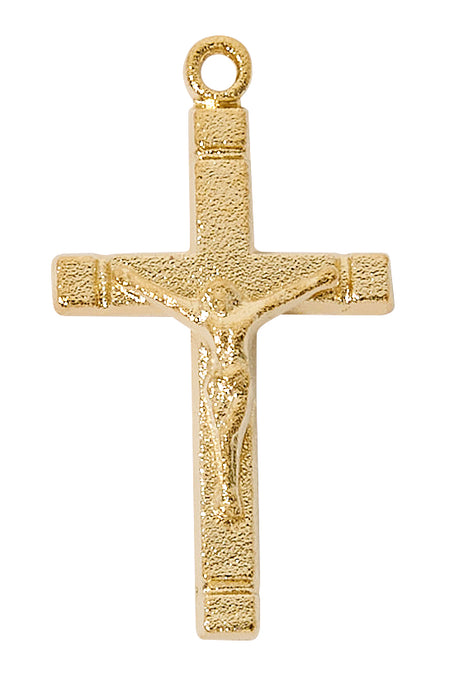 H8015 Gold-tone plated Pewter Crucifix Pendant - McVan