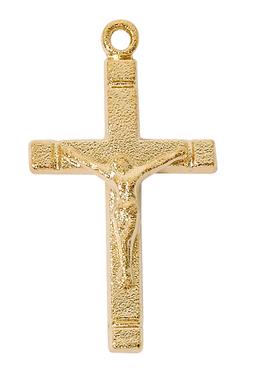 H8015 Gold-tone plated Pewter Crucifix Pendant - McVan