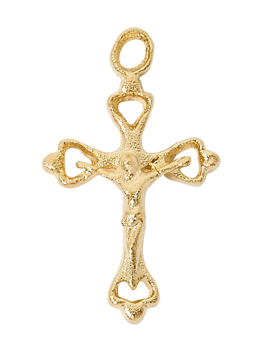 H8017 Gold-tone plated Pewter Crucifix Pendant - McVan