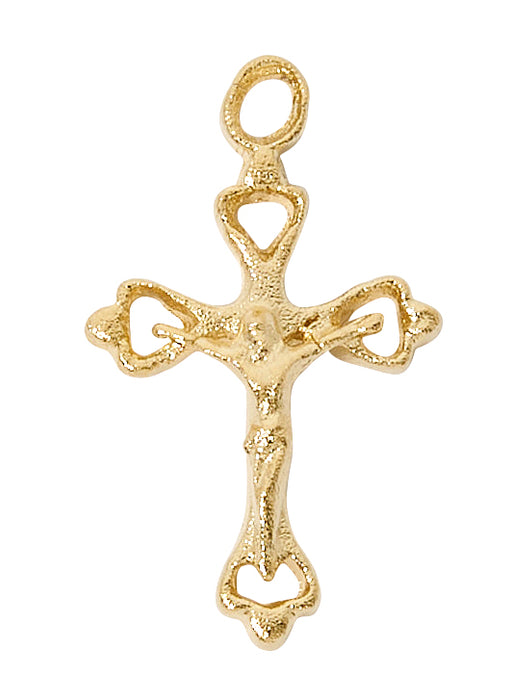 H8017 Gold-tone plated Pewter Crucifix Pendant - McVan