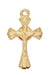 H8051 Gold-tone plated Pewter Two Tone Crucifix Pendant - McVan