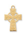 H8083 Gold-tone plated Pewter Celtic Crucifix Pendant - McVan