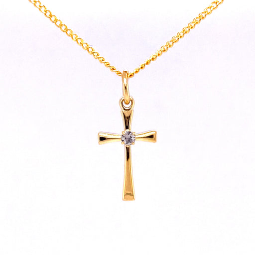 H9208 Gold over Pewter Cross Boxed - McVan