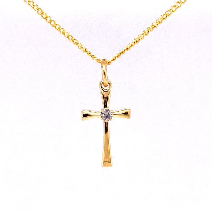 H9208 Gold over Pewter Cross Boxed - McVan