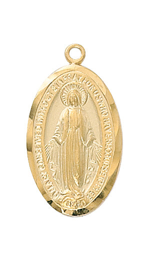 HMG1S Gold-tone plated Pewter Miraculous Pendant - McVan