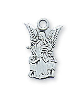 L465B Sterling Guardian Angel Baby Pendant Boxed - McVan