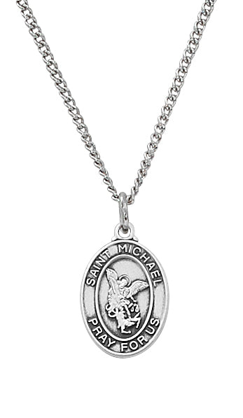 L741B Sterling St Michael Baby Pendant Boxed - McVan