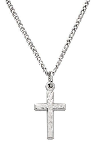 L8001B Sterling Cross on Baby Chain and Boxed - McVan
