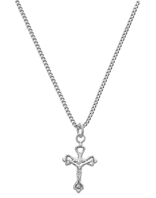 L8017B Sterling Crucifix on Baby Chain and Box - McVan