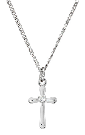 L9247BT Sterling Silver Cross 13" CH Deluxe Boxed - McVan