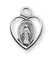 LMHXB Sterling Silver Miraculous pendant on 13" chain boxed - McVan